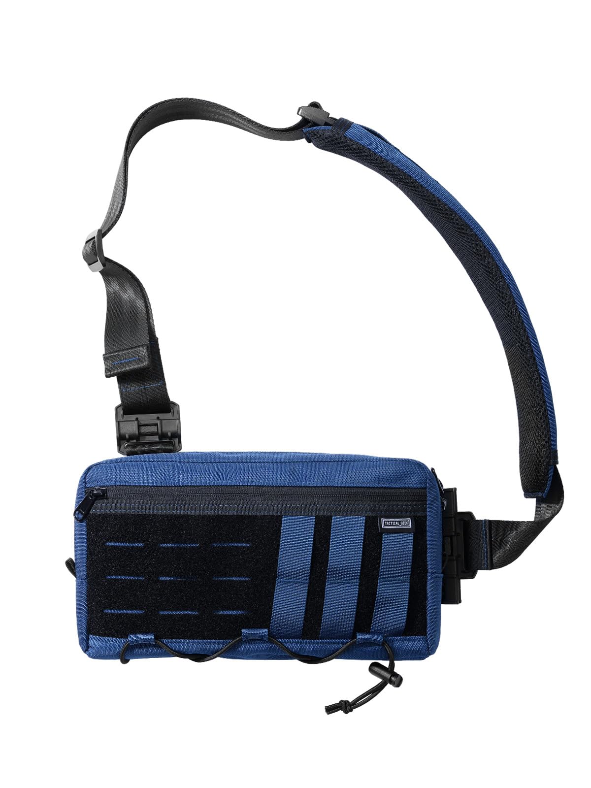 TACTICAL_GEEK Cache L3C EDC - Bolso bandolera ligero para hombre y mujer, compacto, bandolera ajustable, bandolera para el hombro, bolso de pecho para viajes, escuela, senderismo, 1000d Azul