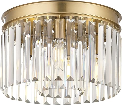 COYILAP XDD006-3-G-M - Lámpara de techo de cristal de 12 pulgadas, lámpara de techo moderna para sala de estar, dormitorio, pasillo