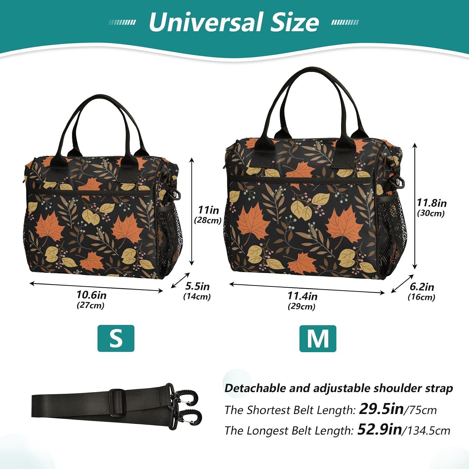 Spacious Insulated Lunch Bag for Women Water Resistant Reusable for Work Beach Trips Outdoor Adventures