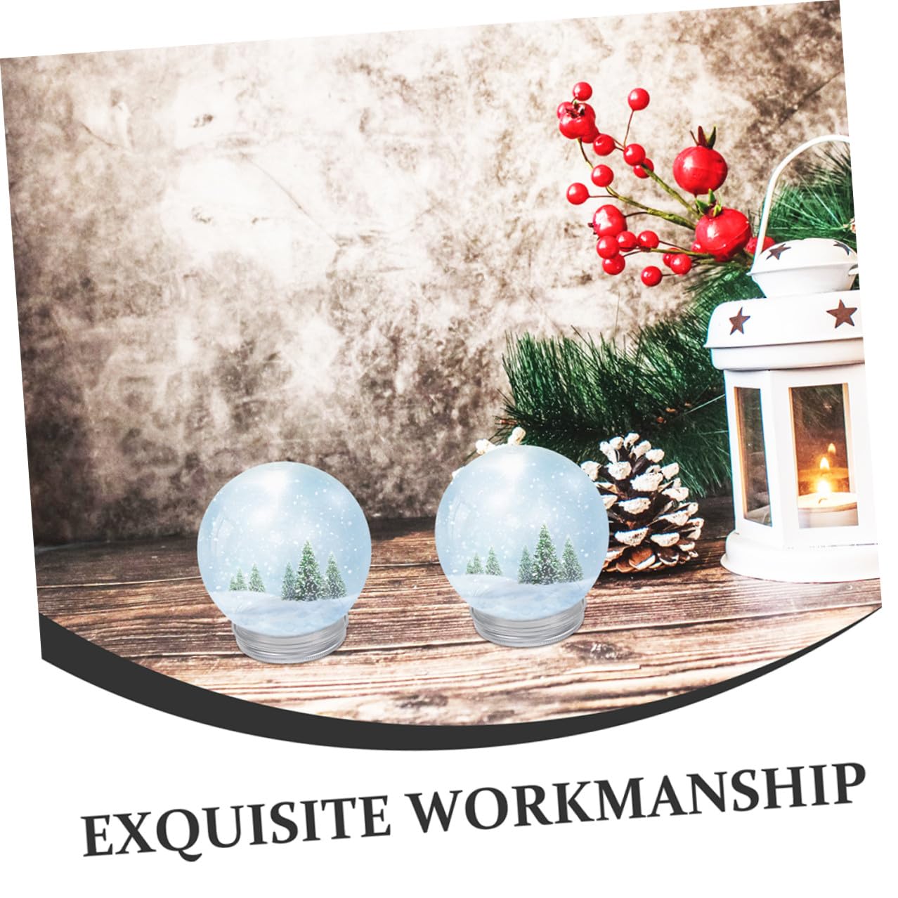 ORFOFE 12 Bolas Vacías de Esfera Transparente de Plástico 600 Ml con Tapas de Rosca para Manualidades DIY y Ambientación Navideña en Casa