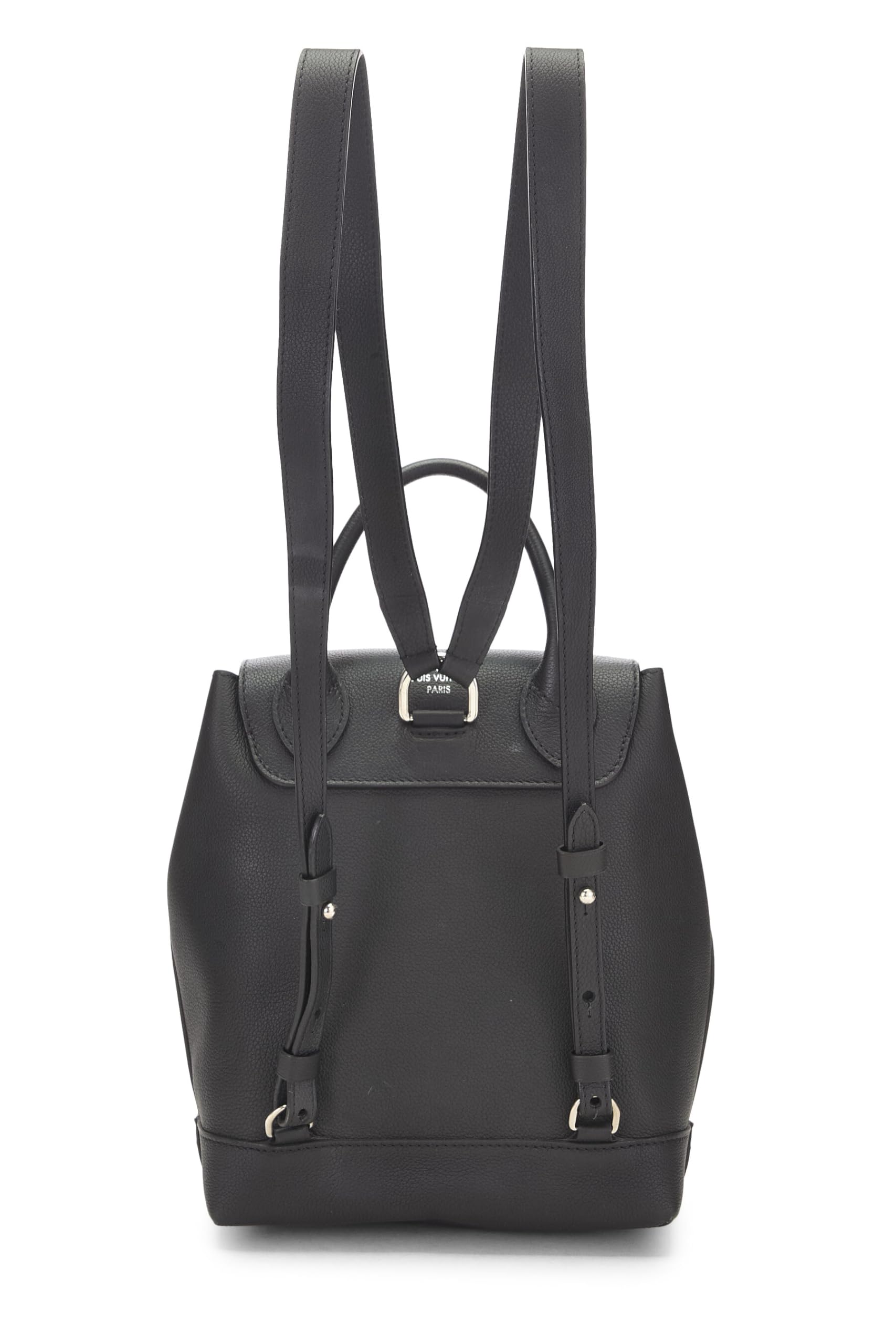 Louis Vuitton, Pre-Loved Black Leather Lockme Backpack, Black