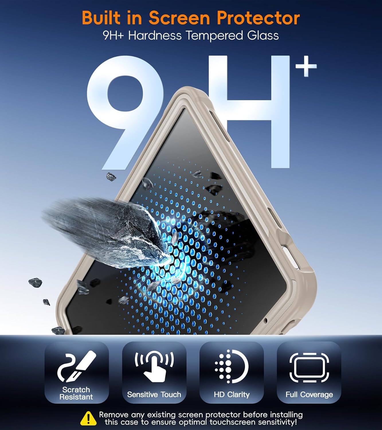 BATYUE Case for iPad (A16) 11th/10th Gen 11/10.9 inch - Built-in Tempered Glass Screen Protector, 360° Rotating Stand with Detachable Shoulder Strap & Kickstand Handle, Slim Rugged Shockproof Cover