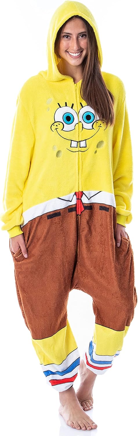 Nickelodeon Mens' SpongeBob SquarePants Character Union Suit Costume Sleep Pajama - Image 5