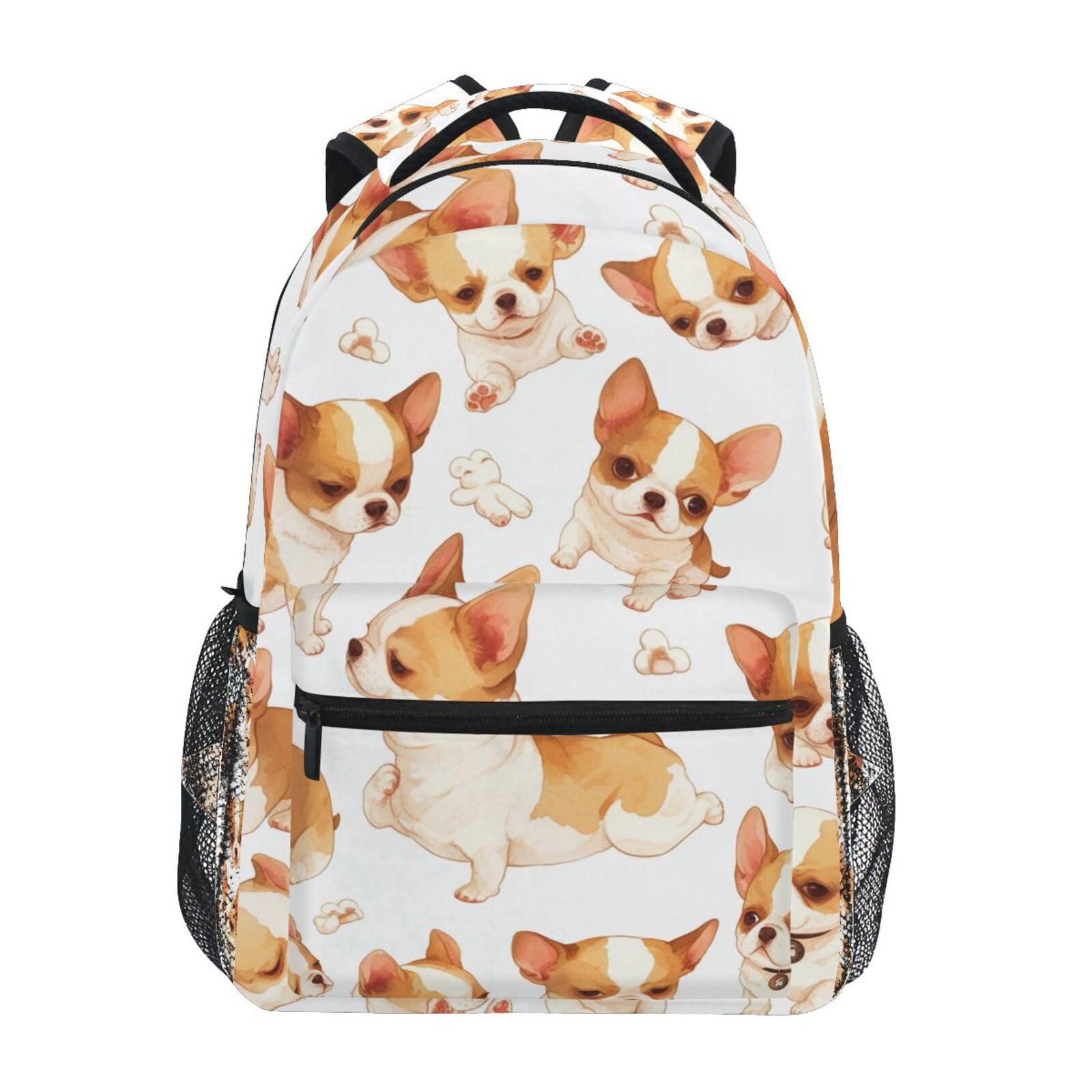 Cartable école petits chiens marron mignon pour protéger l'ordinateur ados - 8