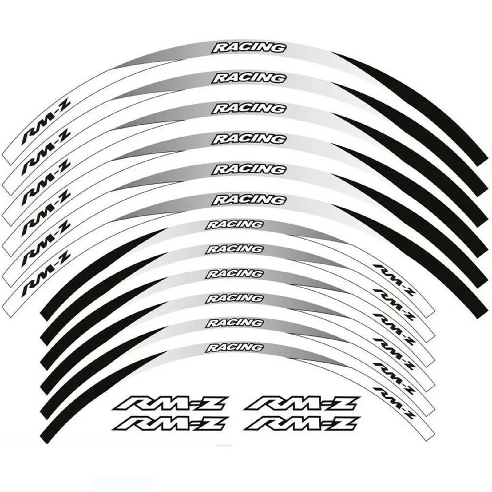 Motorcycle Stickers Reflective Wheel Decals Rims for Suzuki RMZ450 RMZ250 RMZ 450 250 RM Z450 Z250 Z(Style 8)