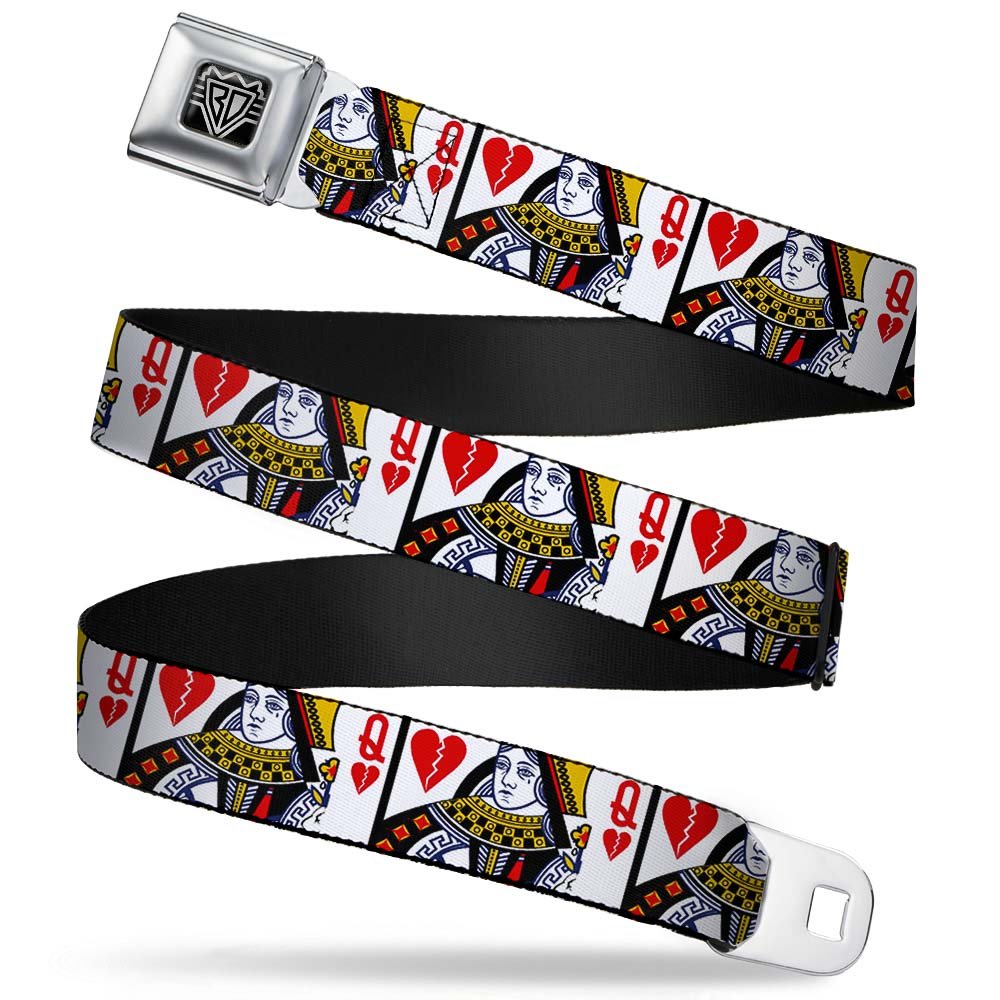 Cinturón de seguridad ajustable de 1.5 pulgadas reina de corazones rotos para pantalones XL 8