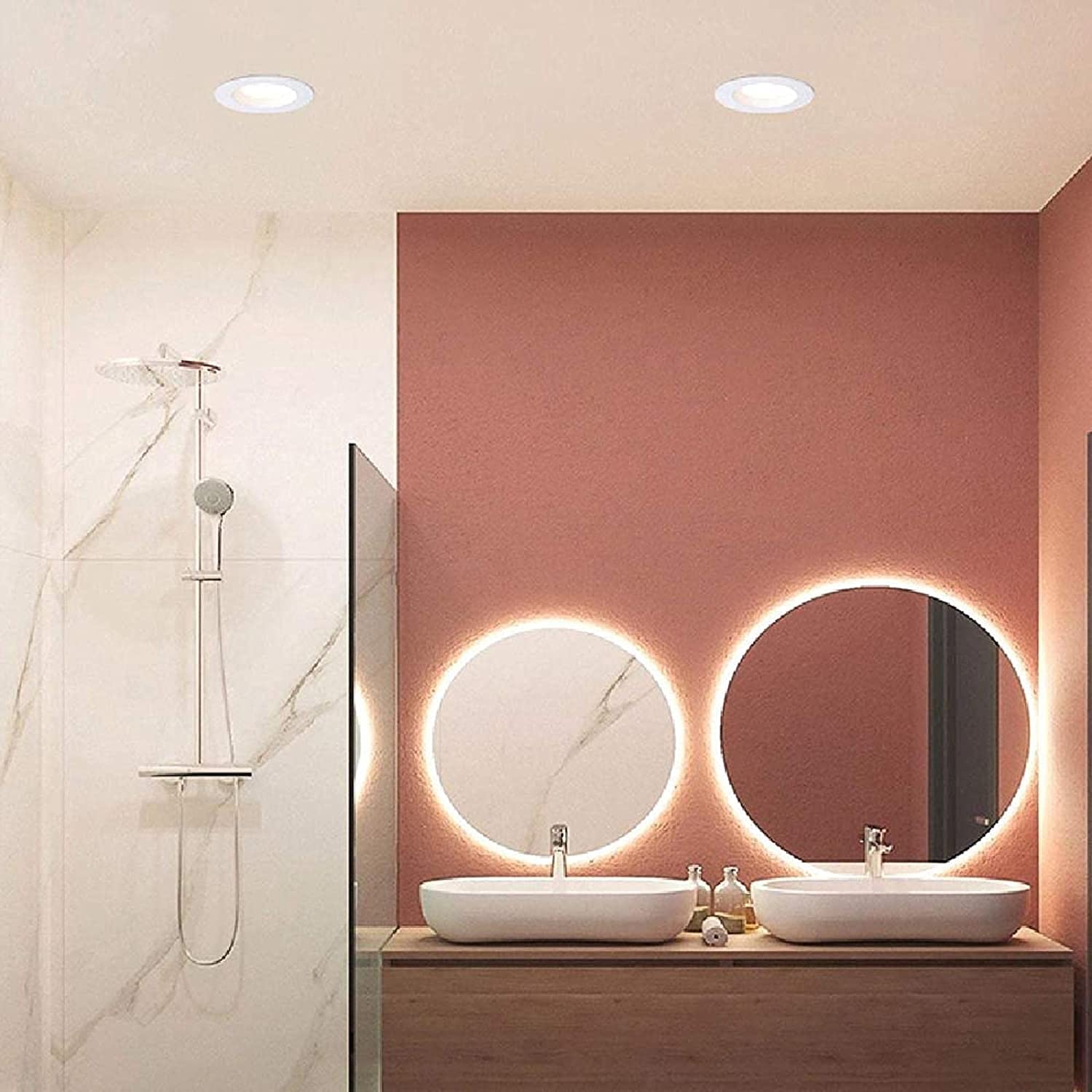 Downlights, Einbau-Deckenleuchte, rundes Panel, Strahler, Wohnzimmer-Dekoration, Downlight, Einbau-Deckenleuchten, Badezimmer, Einbau-Downlight, Wohnzimmer(5w)