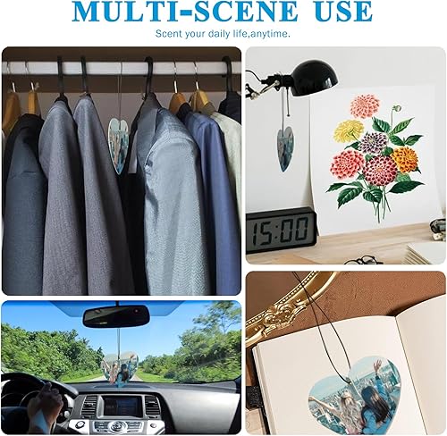 Miniatura 6 de Ambientador personalizado para automóvil Ambientador personalizado con foto de doble cara, ambientadores con olor con imagen para armario, baño,