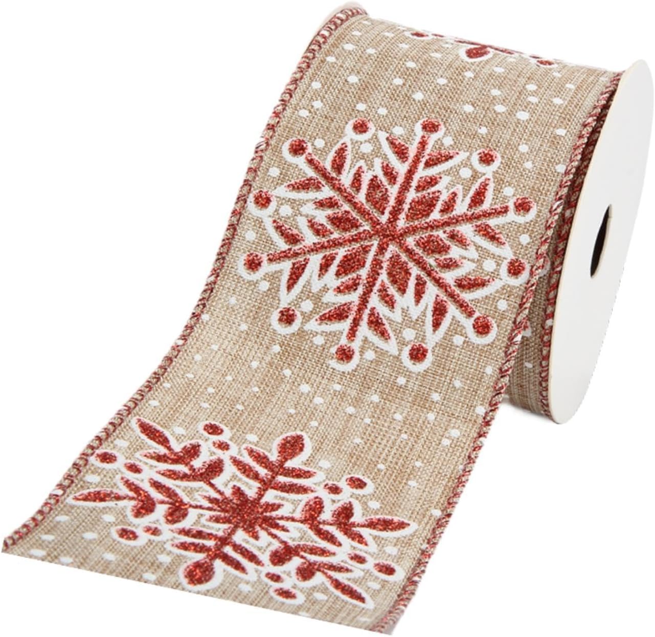 Xmas Ribbon for Gift Wrapping and Crafting 50 Yards 2.5 Inch, Letter