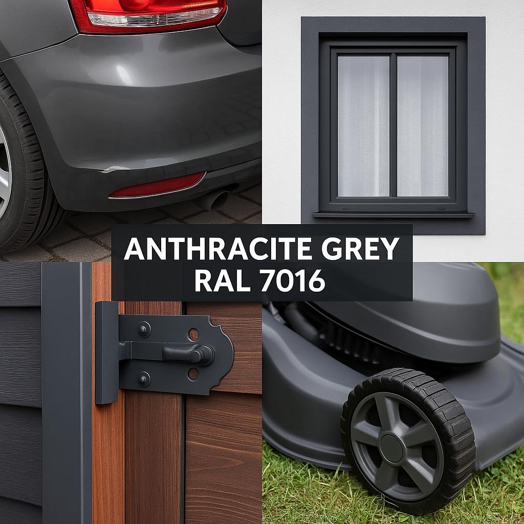 SD COLORS Vernice Ritocco 20ml Grigio Antracite RAL 7016 Soluzione Universale per Auto Metallo Plastica Legno