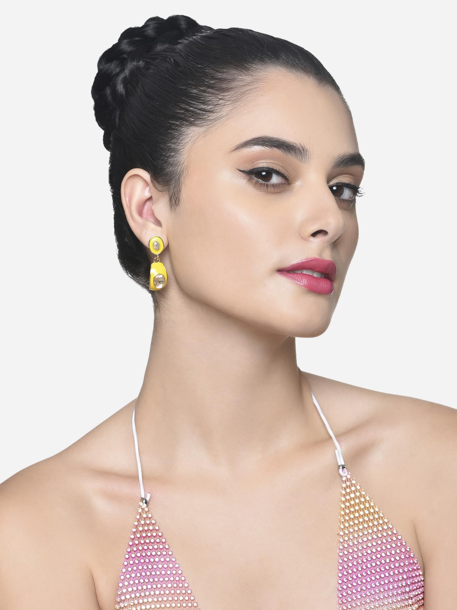 Enamel Contemporary Drop Earring For Women
