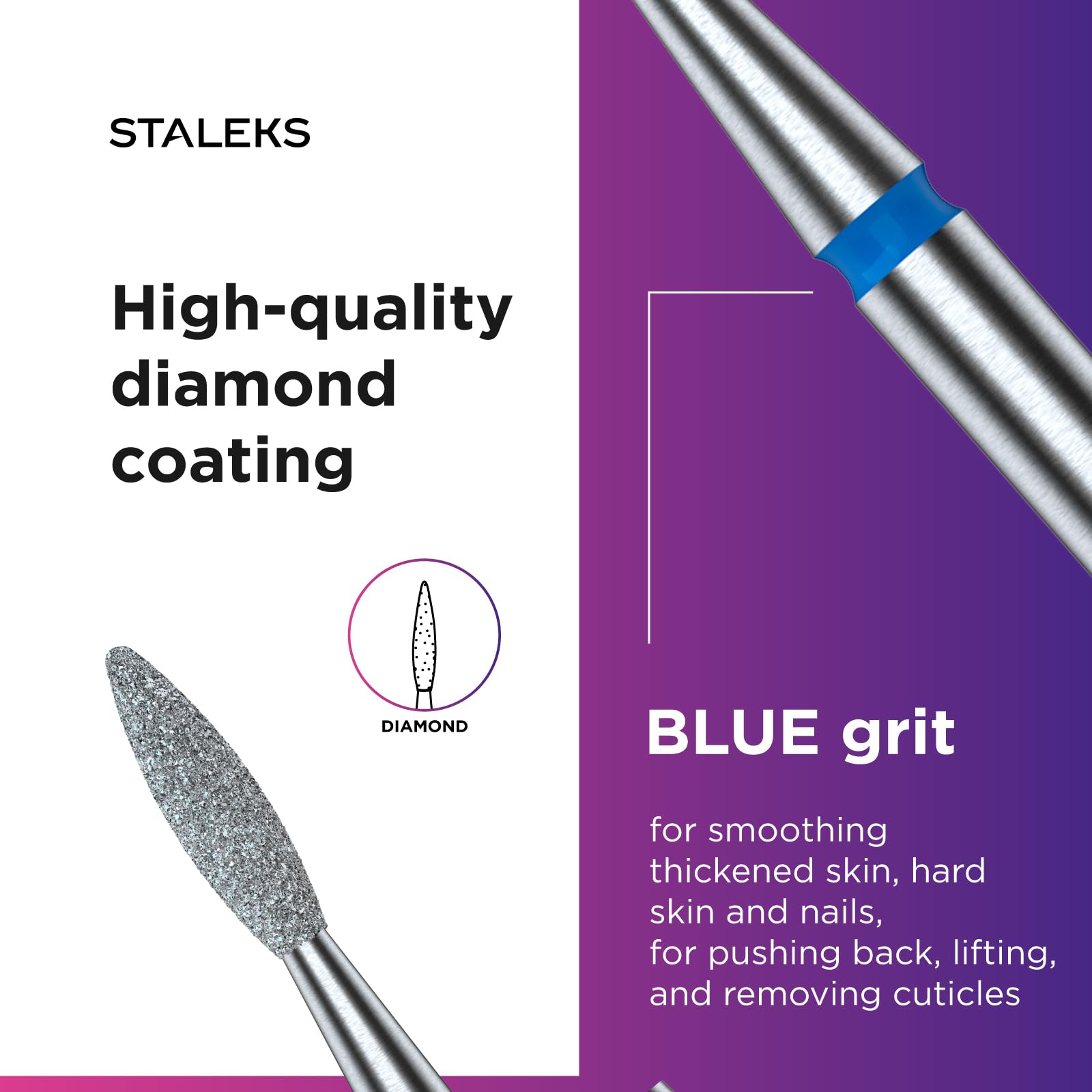 STALEKS Taglierina diamantata a fiamma, 2,1 x 8 mm, blu