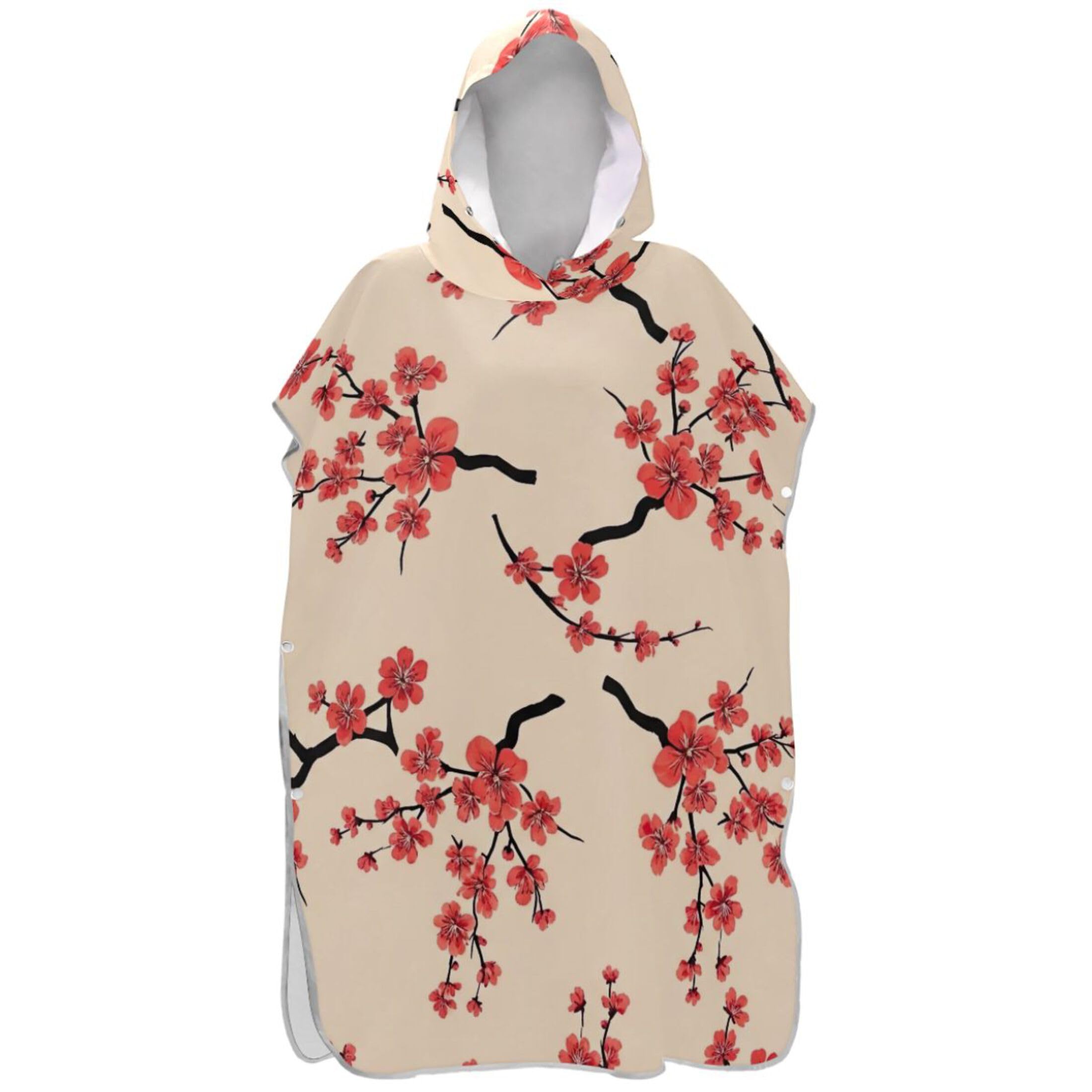 Poncho de plage pour homme et femme beige pour se changer discrètement