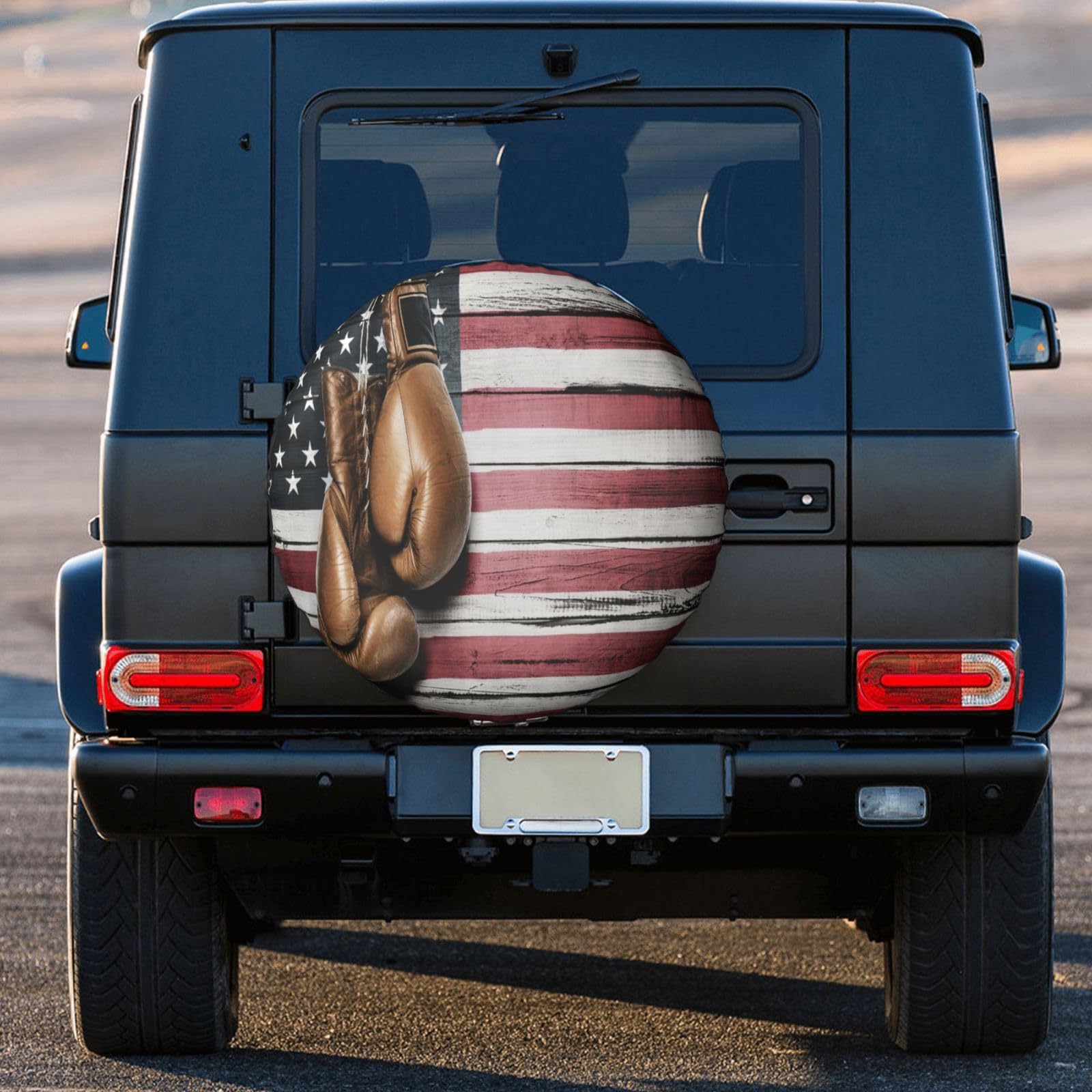 Alien Cat Brown Bear Tire Cover - Waterproof Universal Spare Tire Protector - View #3