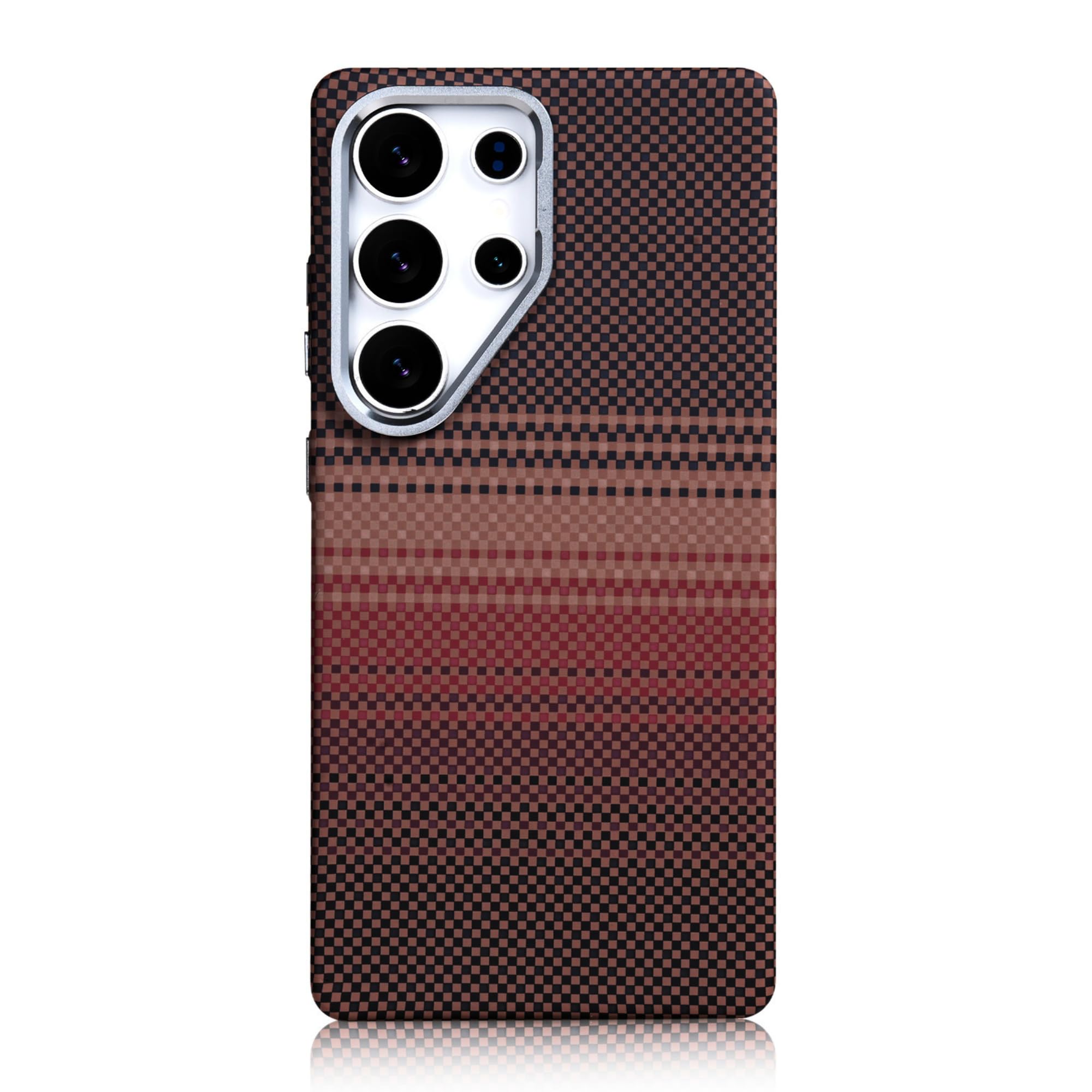 Funda de fibra de aramida de lujo para Samsung Galaxy S24 Ultra, compatible con MagSafe Slim funda rígida protectora mate, puesta de sol