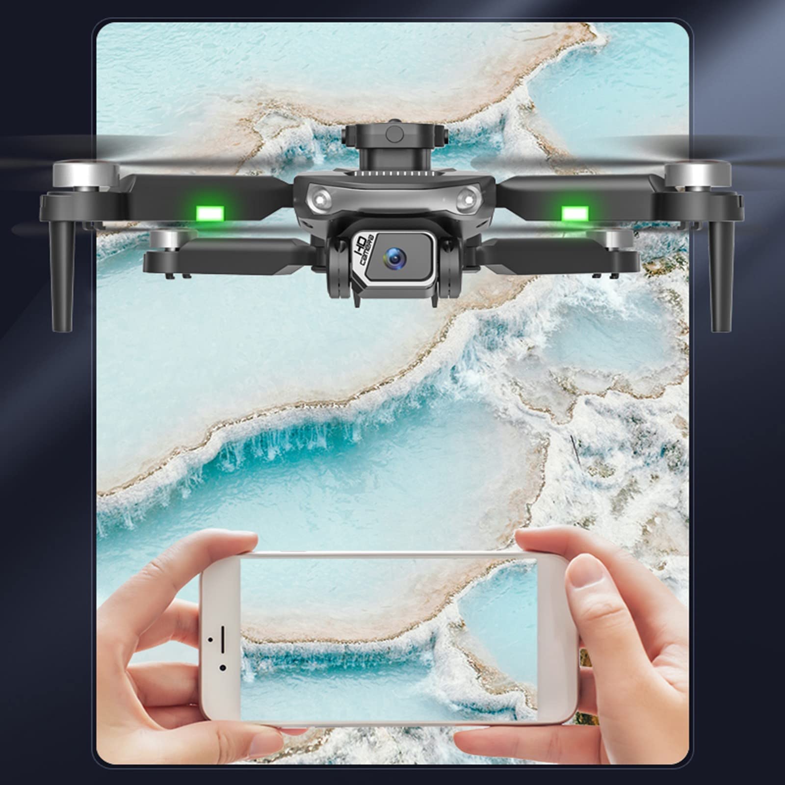 Mini dron dla dzieci z kamerą 1080P HD FPV zabawki zdalnie sterowane prezenty dla chłopców dziewcząt z silnikiem bezszczotkowym, trybem bezgłowym, lotem po ścieżce, przewrotami 3D,