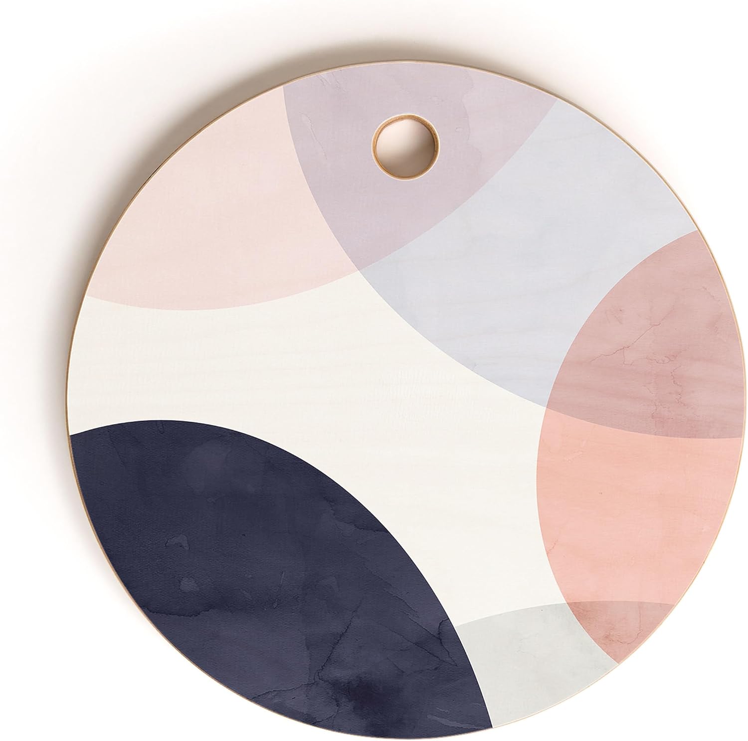 Society6 Bamboo Cutting Board- Kitchen Decor by Emanuela Carratoni - Unique Cutting Boards for Kitchen, 11.5" x 11.5" x 0.5", Pastel Shapes
