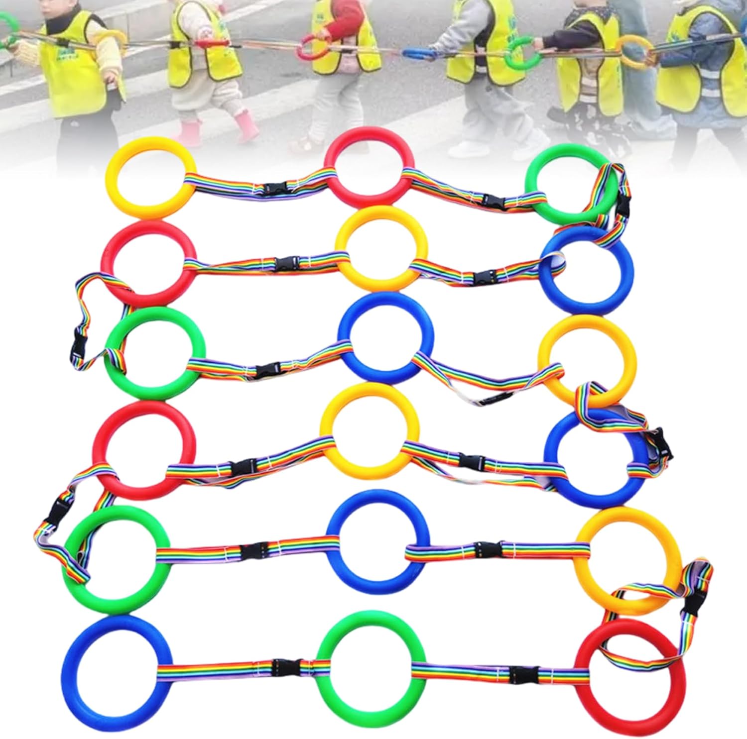18Pcs Walking Rope for Preschool, Anti-Lost Kids Leash with Plastic Handles for Kindergarten, Daycare, Outdoor Activities