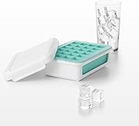 Vista 10 de OXO charola de silicona para hielo, Cubos pequeños , Azul claro