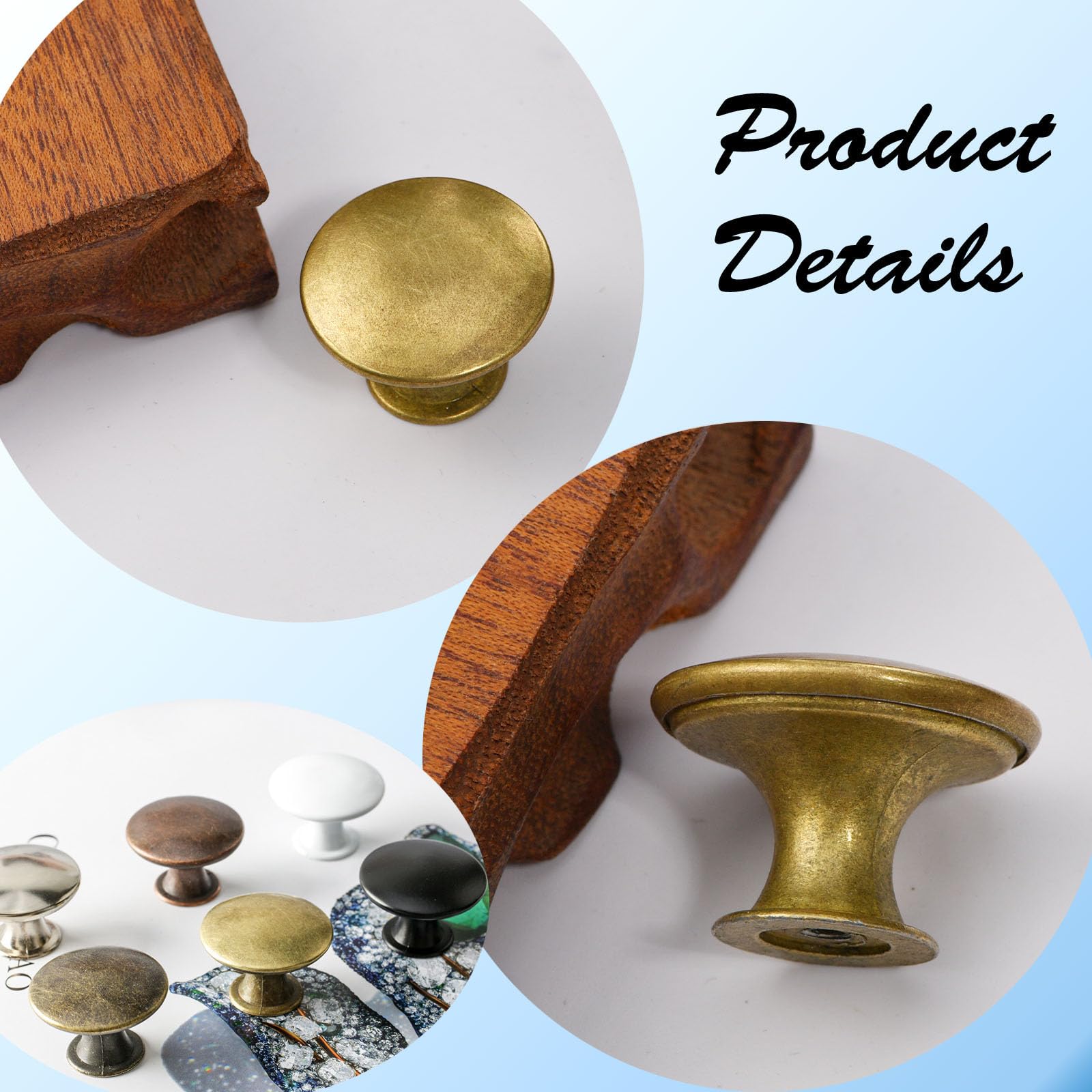 12 Pomelli Per Mobili Mokife In Stile Vintage - Bronzo, 30x21mm | Per Cassetti E Armadi