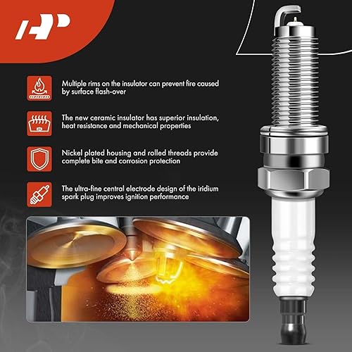 Miniatura 5 de A-Premium Juego de 6 bobinas de encendido y bujías de iridio compatibles con Honda Accord 2013-2017, Pilot 2016-2019, Odyssey 2018-2019, Ridgeline