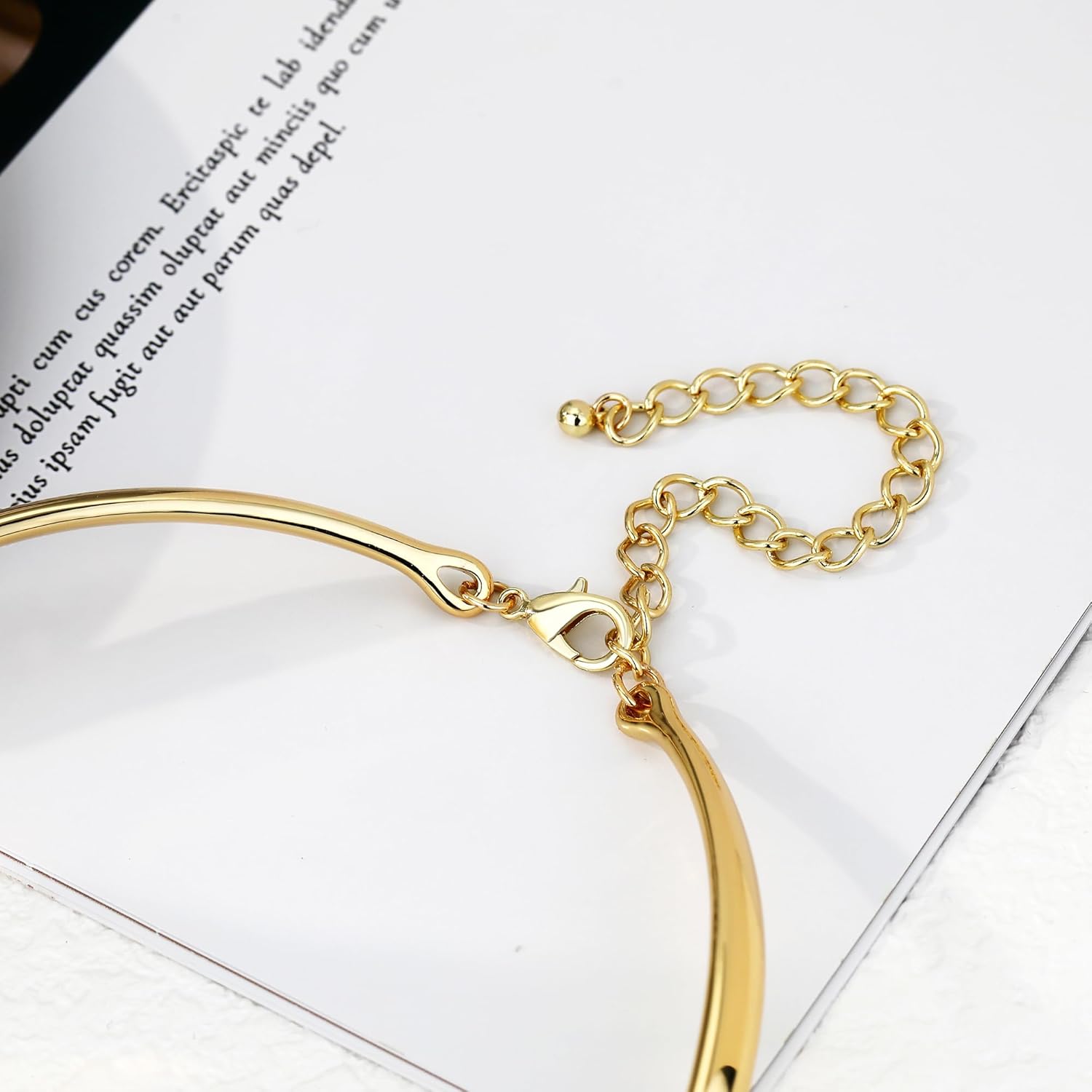 Necklaces for Women Chunky Chain Gold Choker Collar Necklace for Women Trendy Adjustable Gold Choker Statement Jewelry Fashion Jewelry Gifts for Women Casual, Classic Prom, Party