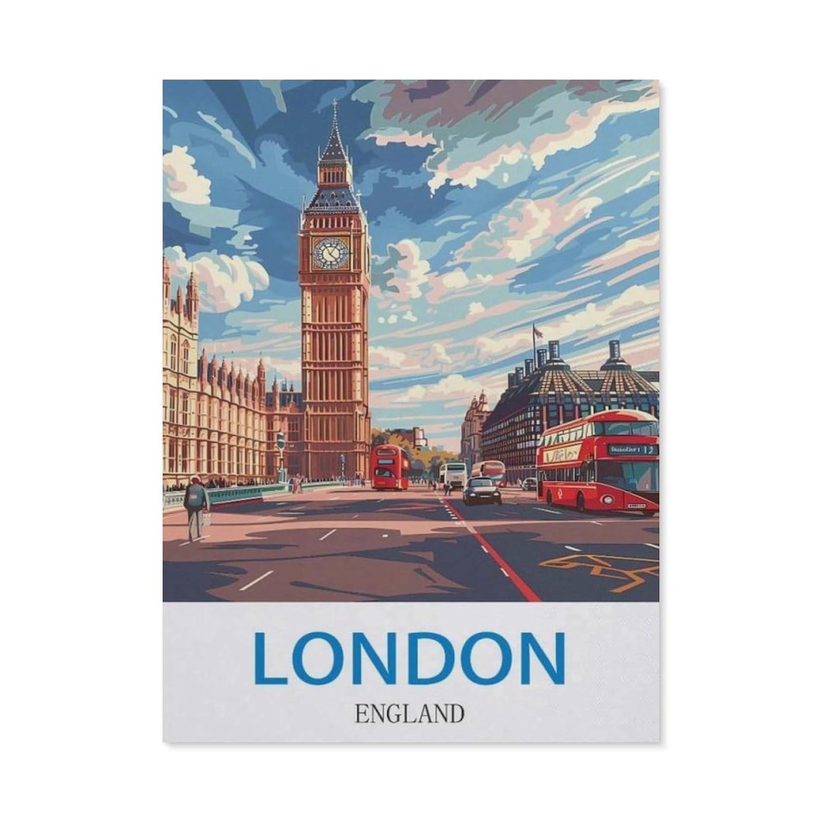 BEAYODKP 5D DIY Diamond Painting，London England（30 x 40 cm）