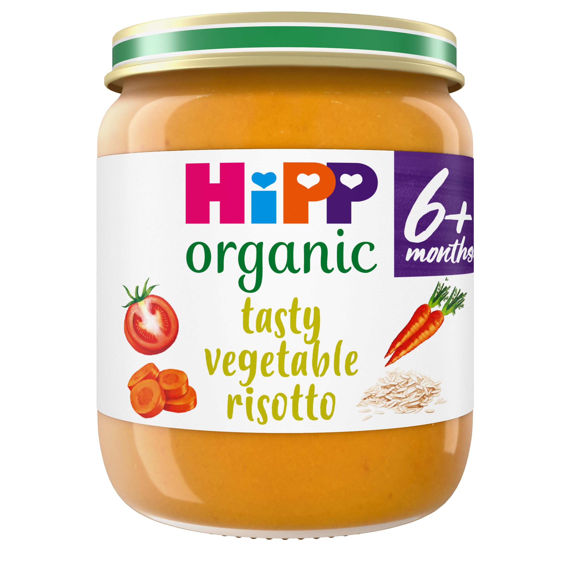 HiPP Organic Tasty Vegetable Risotto Baby Food Jar 6+ Months 125g (Pack of 6)