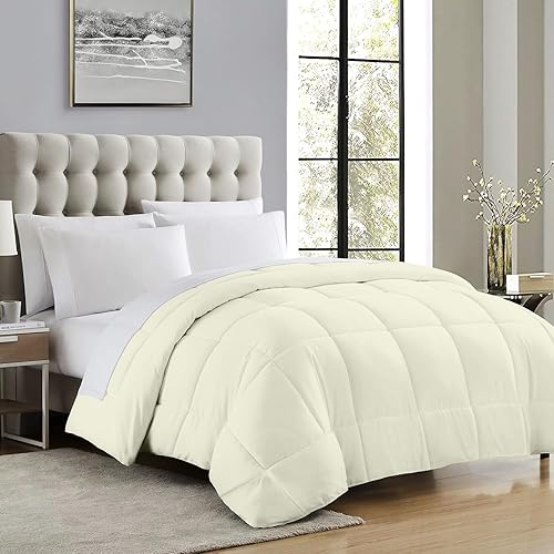 Miniatura 1 de Juego de edredón  matrimonialqueen  alternativa de plumón de ganso  Edredón ultrasuave 100% algodón egipcio  1000 TC de primera calidad  Todas las