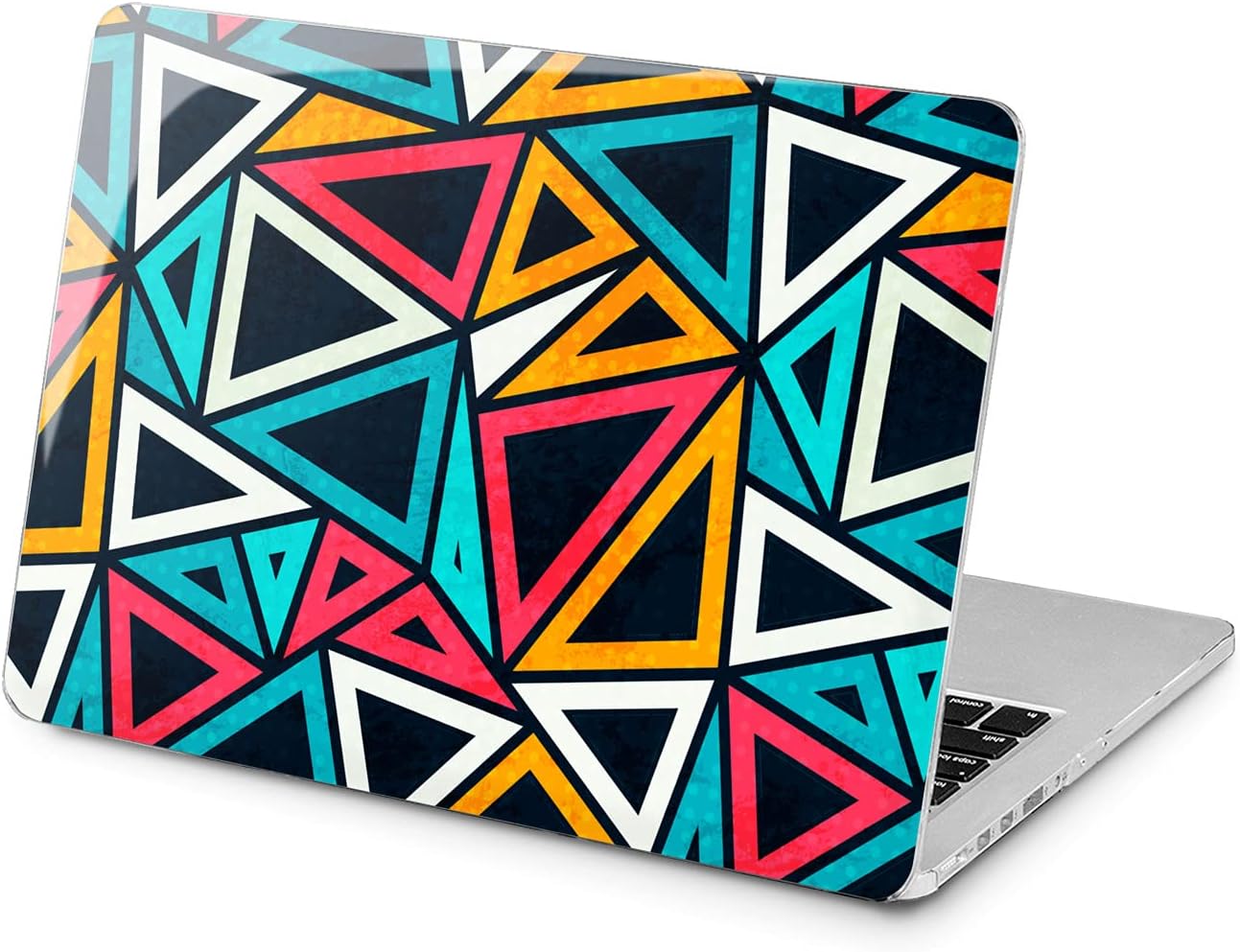 Hard Case Compatible for MacBook Pro 16 14 M3 M2 2023 M1 Pro 13 2022 Air 13 2021 Retina 2020 Mac 11 12 Protective Colored Art Print Triangles White Design Trendy Cover Geometric Laptop Blue