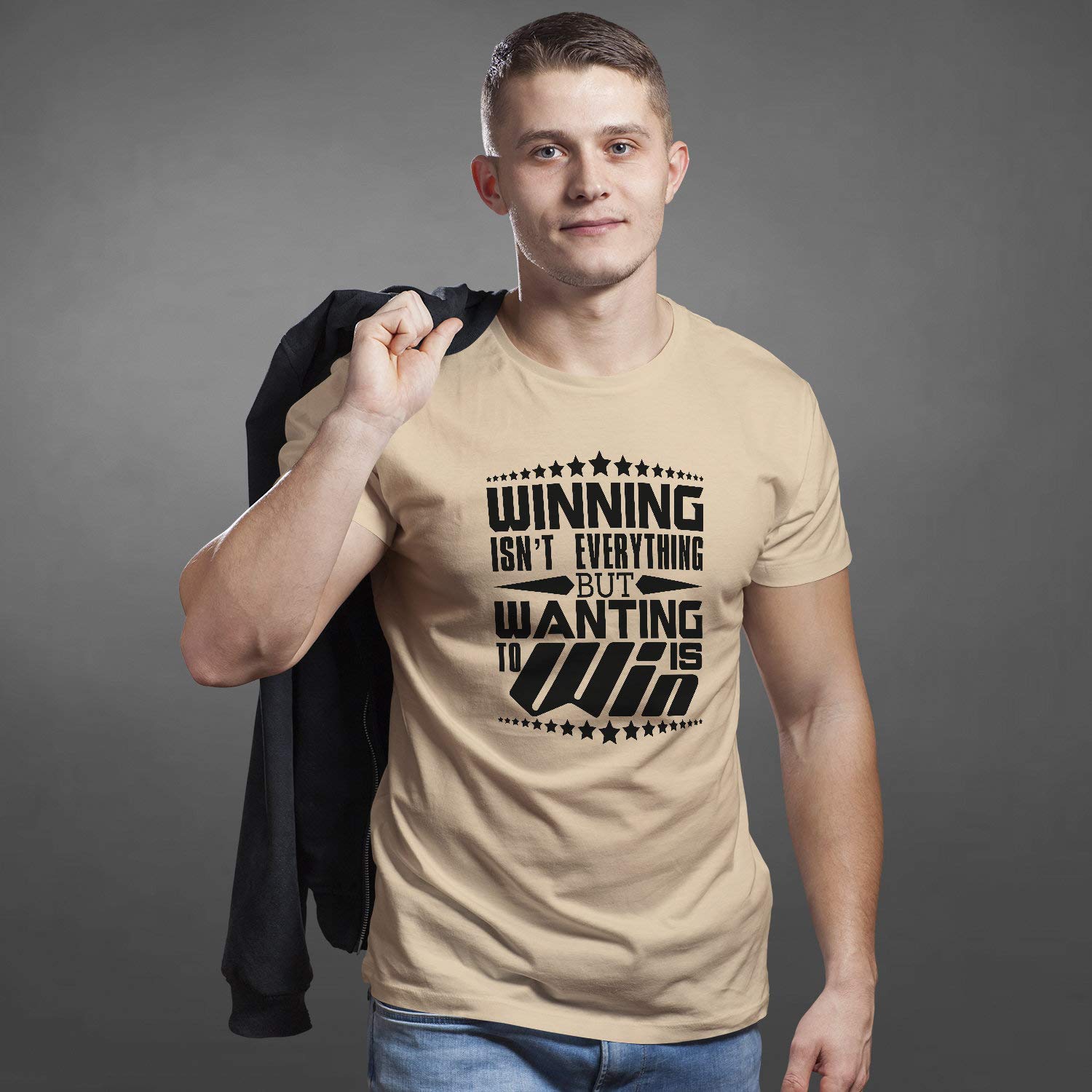 Winning Camiseta Unisex con Frase Personalizada, inspiradora para Hombres, Camiseta motivadora Positiva con Lema de motivación Verde Verde XXL