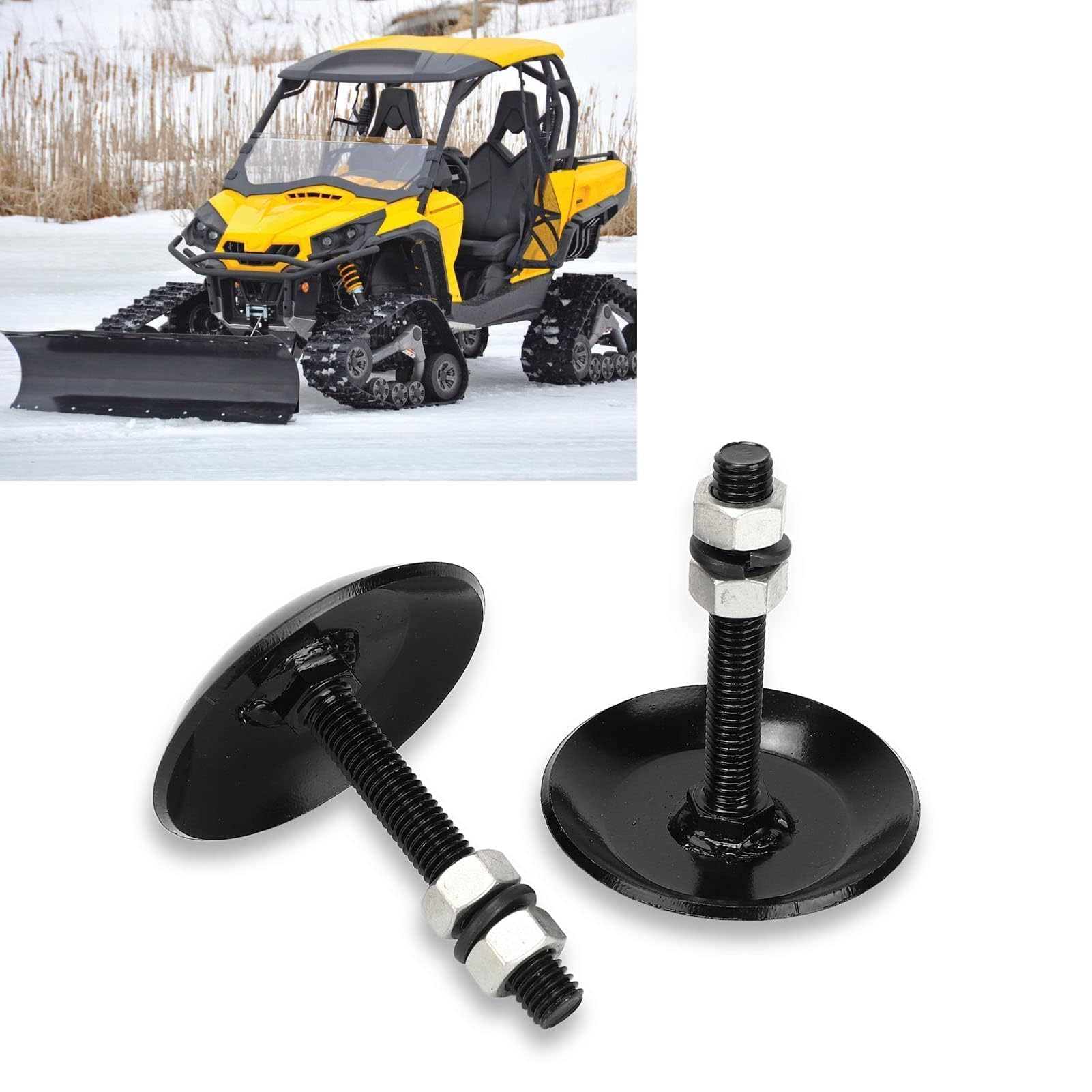 Lames de Chasse-neige Skid Shoes, 2pcs Lames de Chasse-neige Skid Shoes Kit Acier 2873423 Remplacement pour ATV UTV