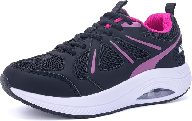 Women Walking Shoes Arch Support Plantar Fasciitis Tennis Sneaker | Built-in arch support for foot pain relief, Shock-absorbing non-slip sole reduces foot fatigue for comfort