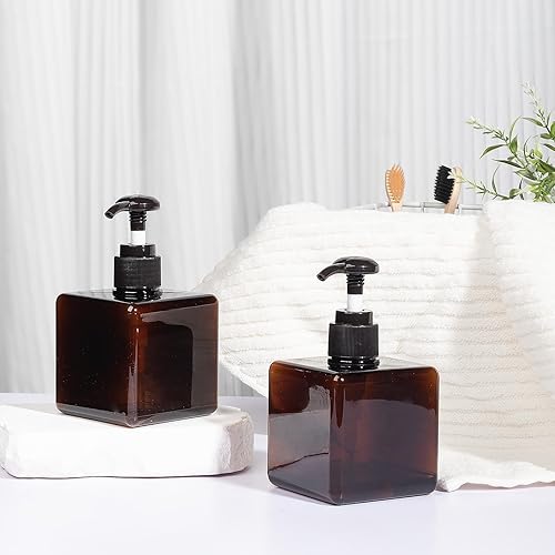 Miniatura 3 de Botella con Bomba, Dispensador de Jabón de Loción Vacío de Plástico Recargable, Contenedor Líquido para Champú de Baño y Gel Corporal, 8.5oz/250ml