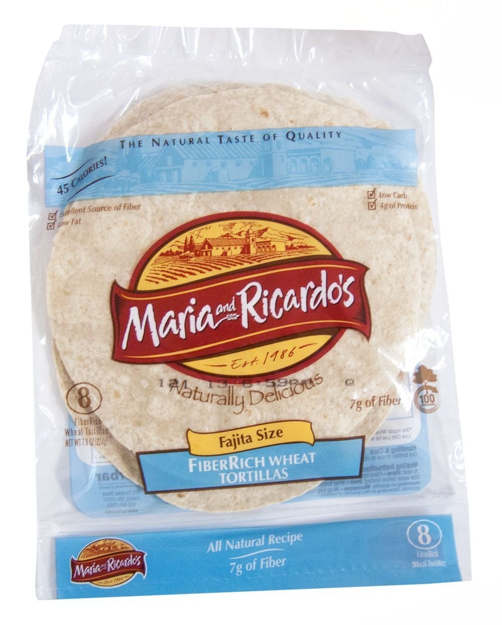 MARIA & RICARDOS Whole Wheat Tortillas Plus 6 Inch, 7.9 OZ