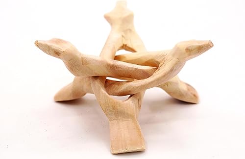 Miniatura 10 de Soporte de trípode de madera de 8 pulgadas, concha de abulón manchada y bola de cristal manchada, esfera de geoda, roca de cristal, llave de