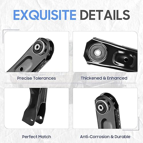 Miniatura 4 de Brazos de control inferiores superiores delanteros con rótulas, barra estabilizadora delantera, enlaces finales, extremos de barra de acoplamiento,