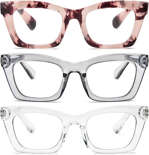 Miniatura 15 de REAVEE Oprah Style - Lentes de lectura para mujer, bloqueo de luz azul, elegantes y de gran tamaño, bisagra de resorte Negro/Leopardo/Gris