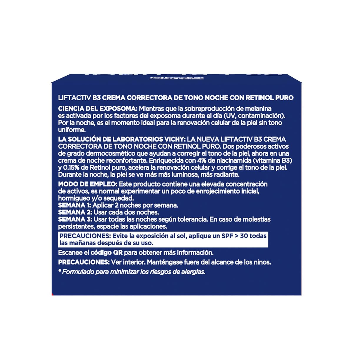Vichy Liftactiv B3 Crema Notte Antimacchie 50 ml Niacinamide Retinolo