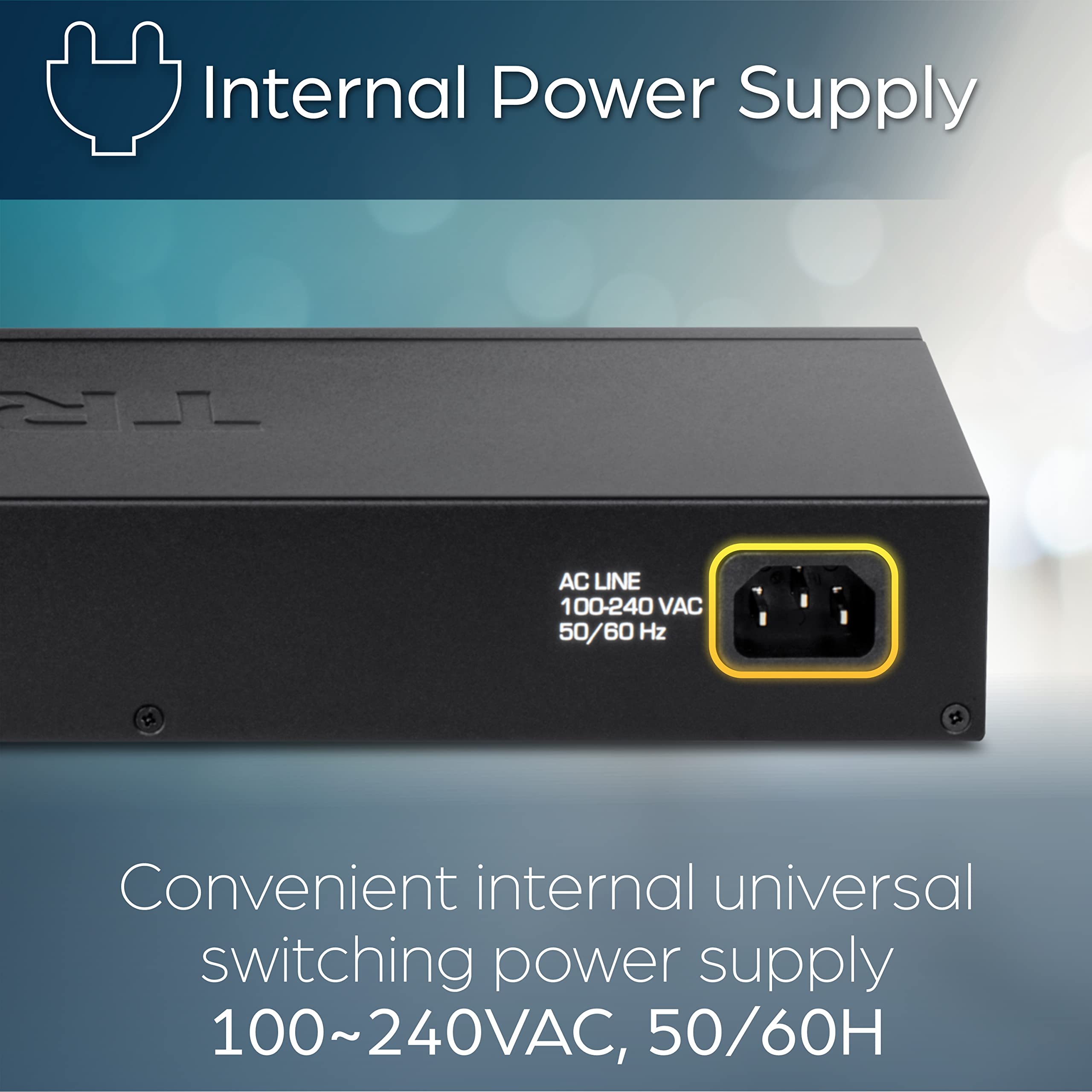 TRENDnet, TEG-S17, Commutateur Gigabit 16 Ports, 16 Ports Gigabit RJ-45, capacité de Commutation 32 Gbit/s, Conception sans Ventilateur, boîtier métallique, Alimentation Interne, Noir