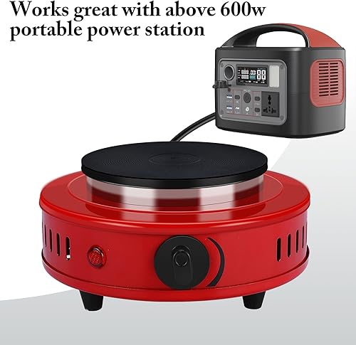 Miniatura 6 de Artilife Placa caliente pequeña de 500 W, placa caliente de moka pote, placa caliente portátil, tamaño perfecto para olla Moka