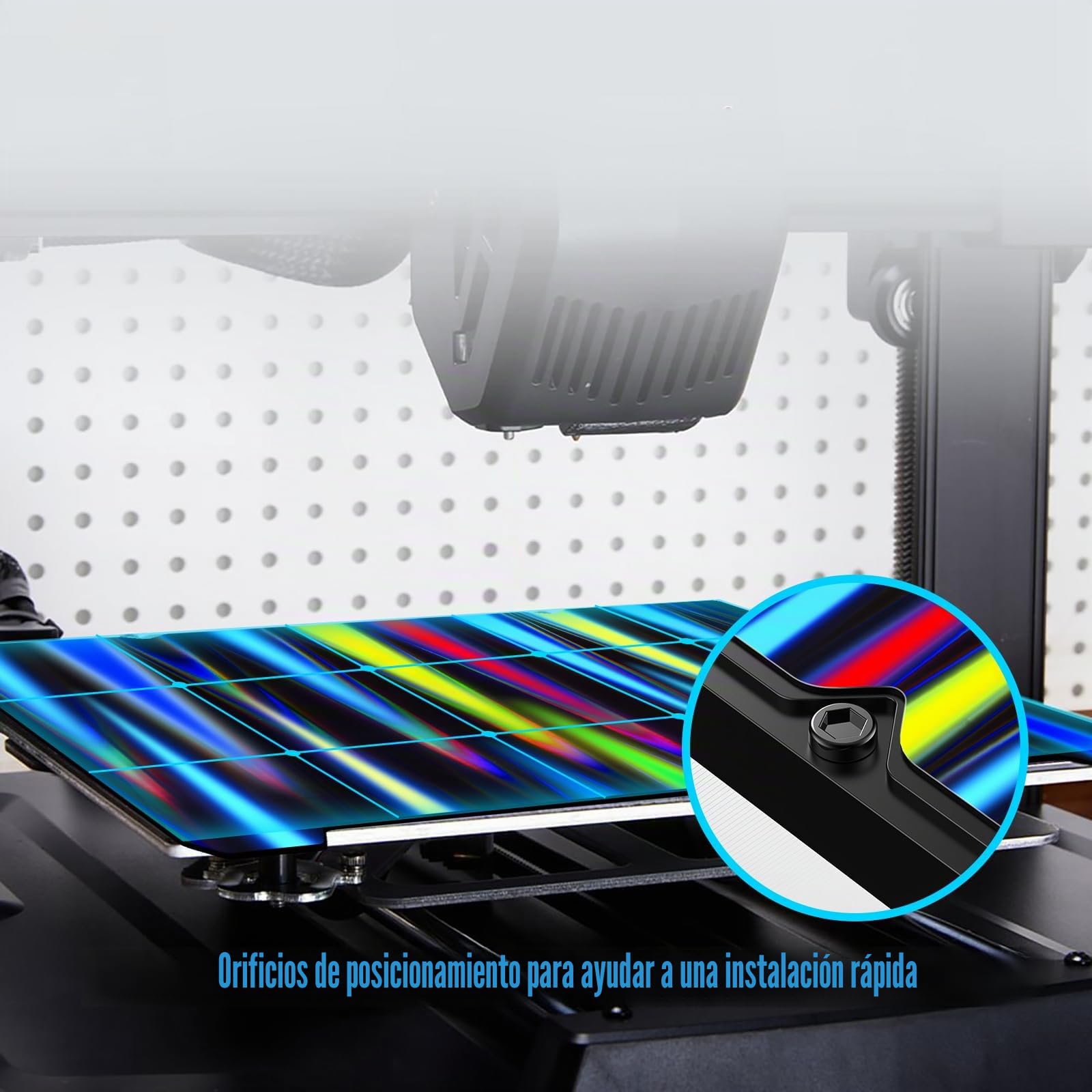 H1H - Placa de construcción para Creality K1 K1C, plataformas 235 x 235 mm para Ender 3 S1/Pro, Ender 5 S1, Ender 3 V3 KE/SE, cama de impresión de acero con resorte sin base magnética