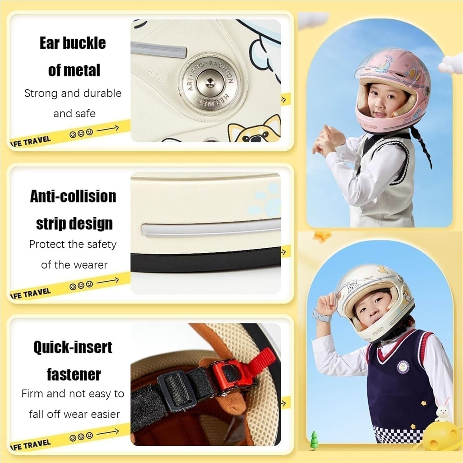 Kids Boys Girls Full Face DOT Approved Motorcycle Helmet,Toddler Street Electric Skateboard Scooter Dirt-Bike Go-Kart ATV Helmet,Racing Moped Bicycle Helmet for 2-14 Years Old