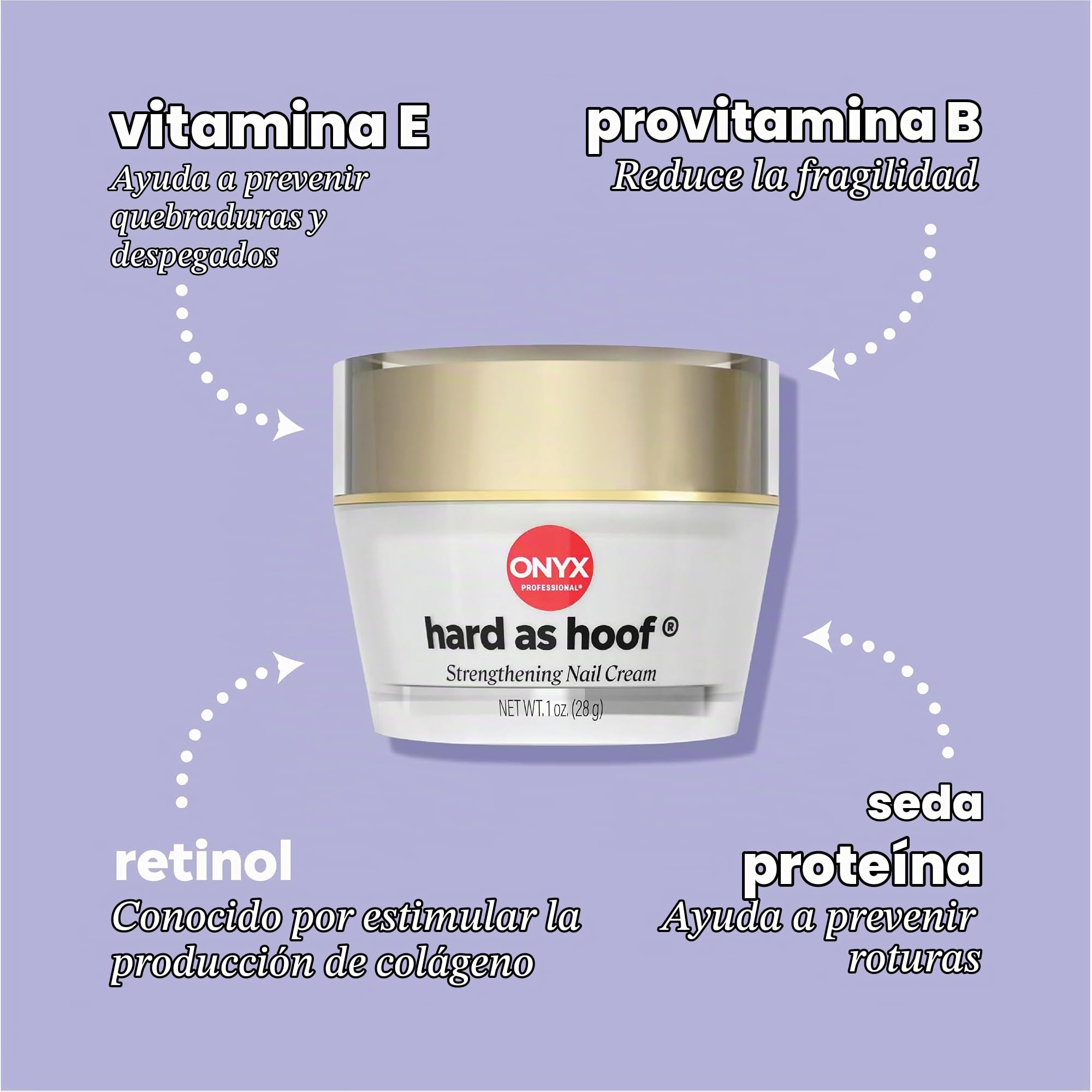 Hard As Hoof Crema Fortalecedora de Uñas Con Aroma a Cereza y Almendra - Previene Roturas, Astillas y Grietas, Fortalece y Promueve el Crecimiento - 1 oz por Hoof