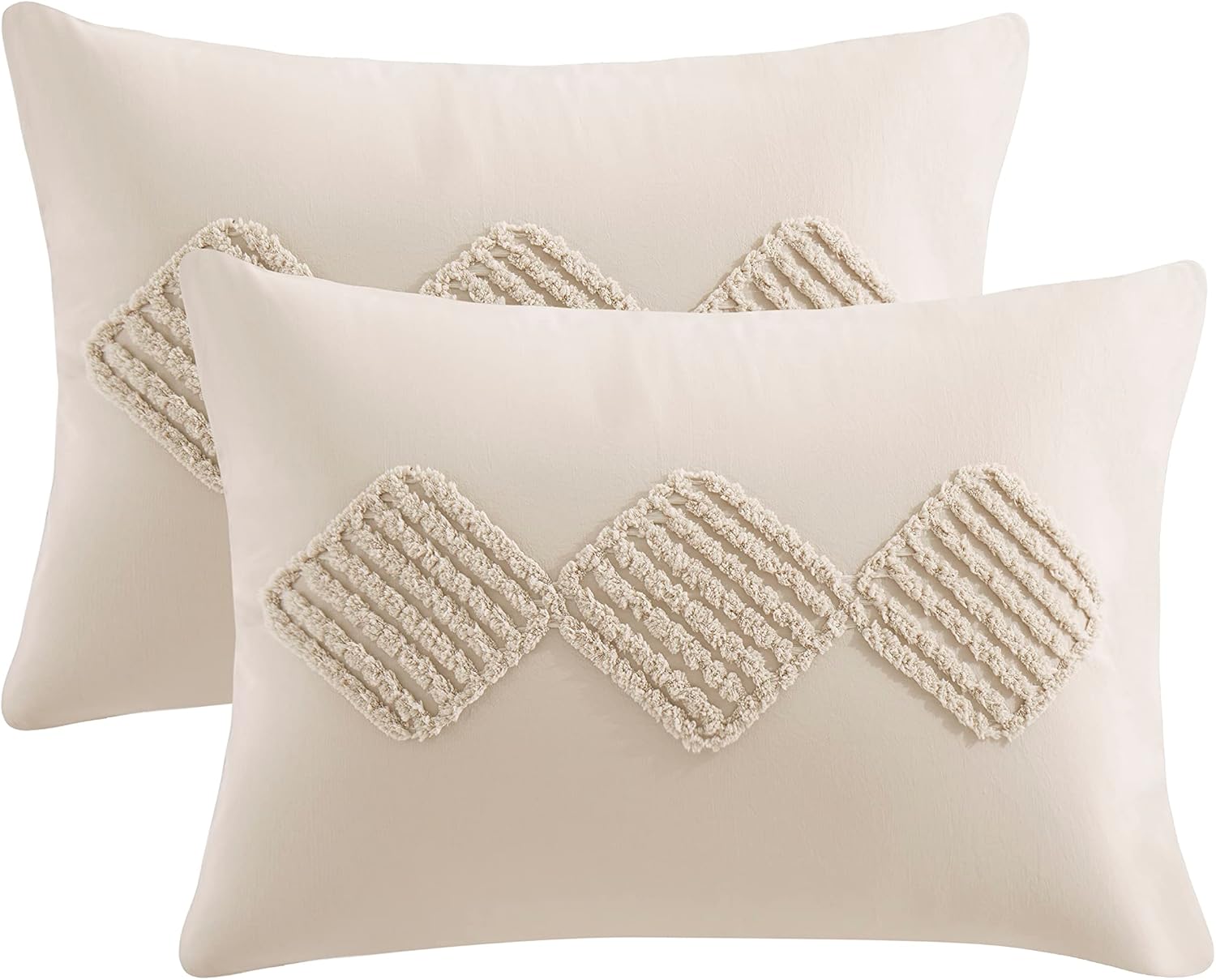 Oli Anderson Pillow Cases Standard Size Set of 2, Tufted and Super Soft Decorative