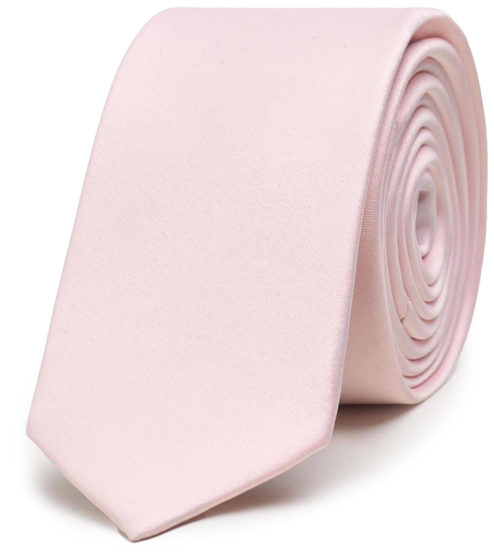 Roco Boys Blush Pink Plain Light Pink Full Length Tie
