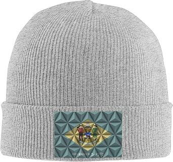Polygon Effect of Flag of Delaware Beanie for Men Women Winter Knit Hats Cuffed Skull Cap Ski Hat