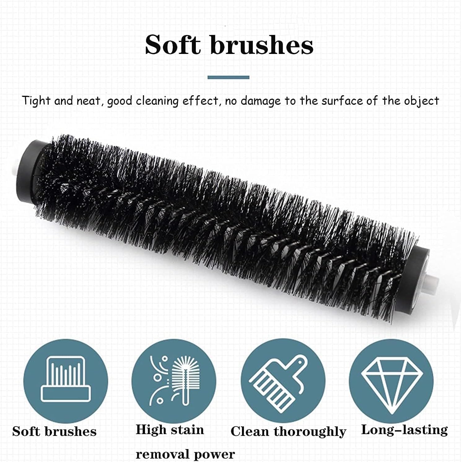 Multi-Functional Table Crumb Sweeper, Soft Bristles Debris Collector for Table, Mat, Bed Sheets, Sofas, Clothes Cleaning Brush (1, White)