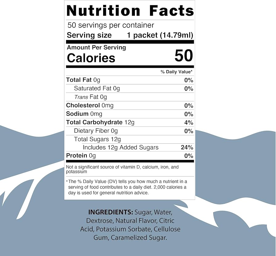 Amazon.com: 58Peaks Vanilla Flavored Syrup Sweetener Packets for