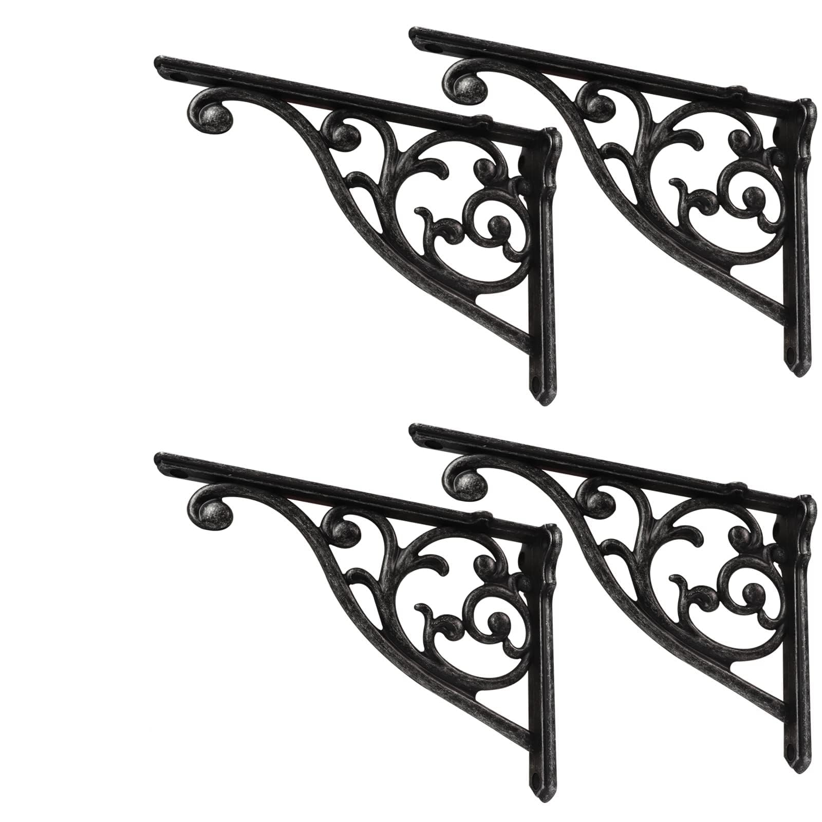 KHTUMEWARE-SB Antique Iron Shelf Brackets 2-Pack in Antique Iron — KHTUMEWARE